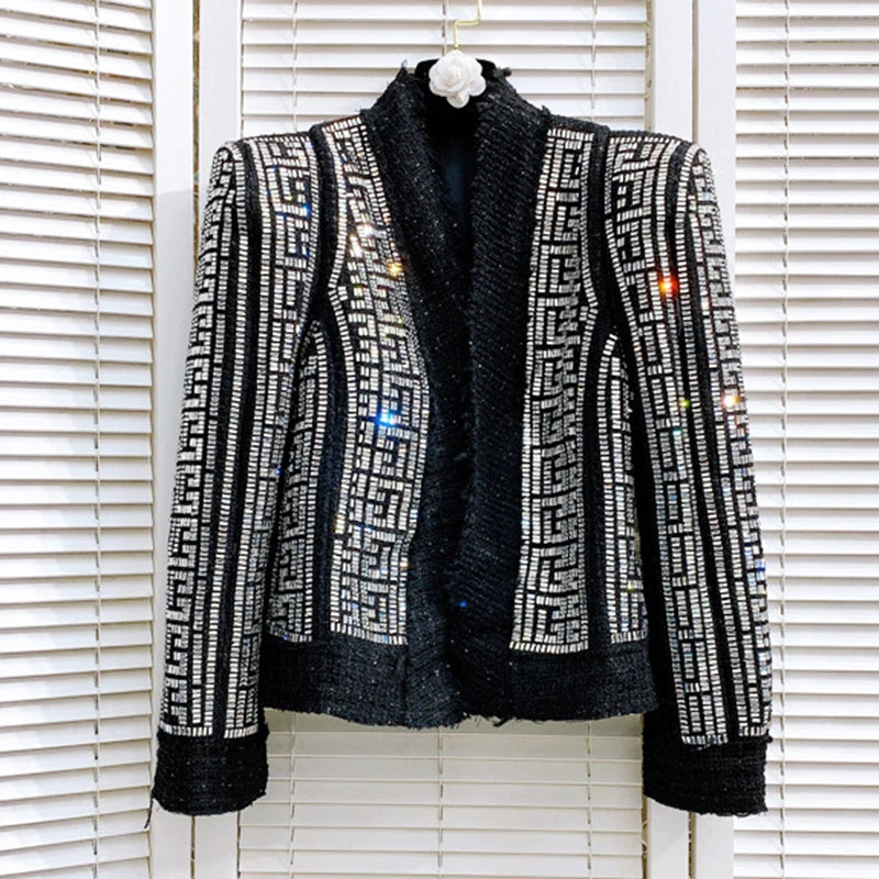 Monogram Rhinestone Blazer