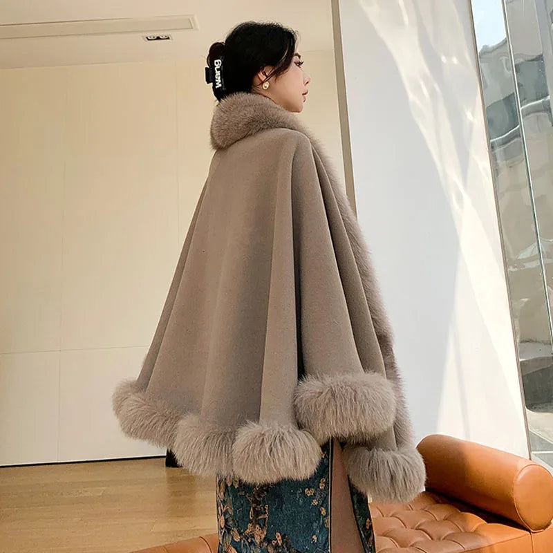 Fur Lined Shawl Jacket